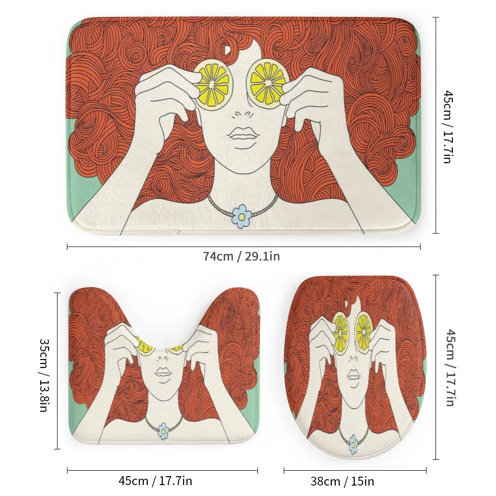 Curly Ginger Hair Girl Lemon — Detail 1