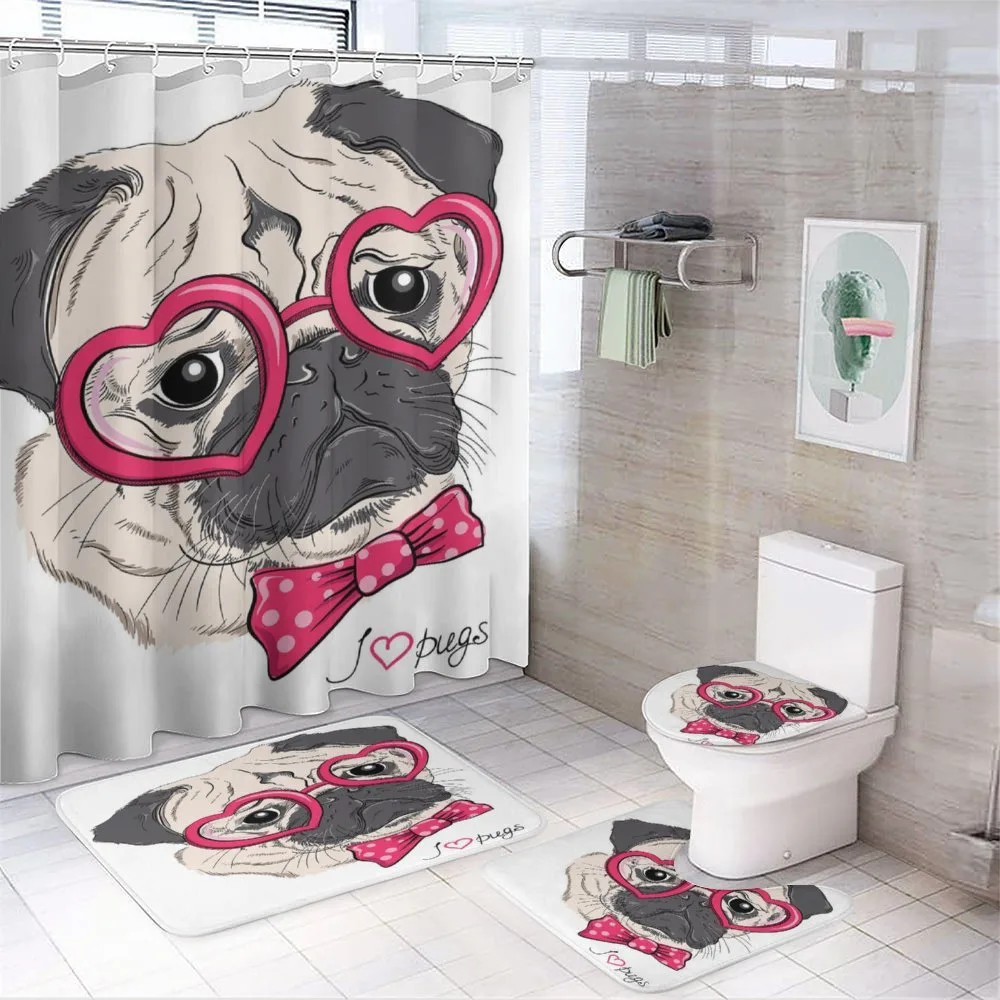 Dog with Heart Glasses Bow — Your design
