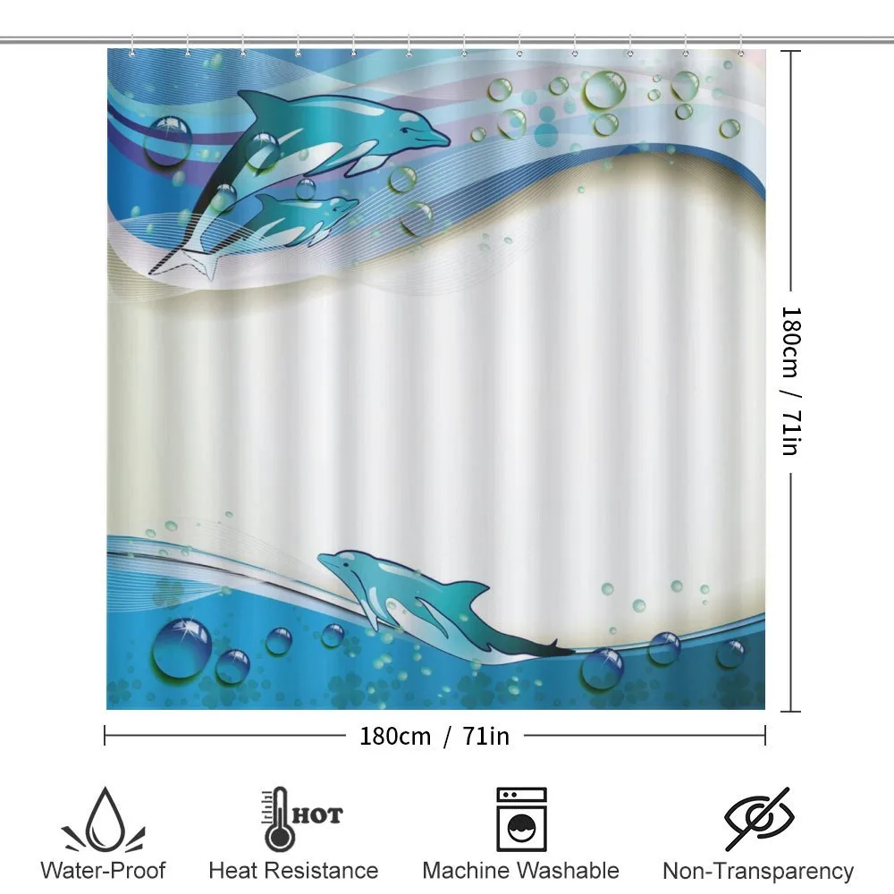 Dolphins Sea Waves Drops — Detail 2