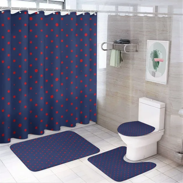 Dots Star on a shower curtain