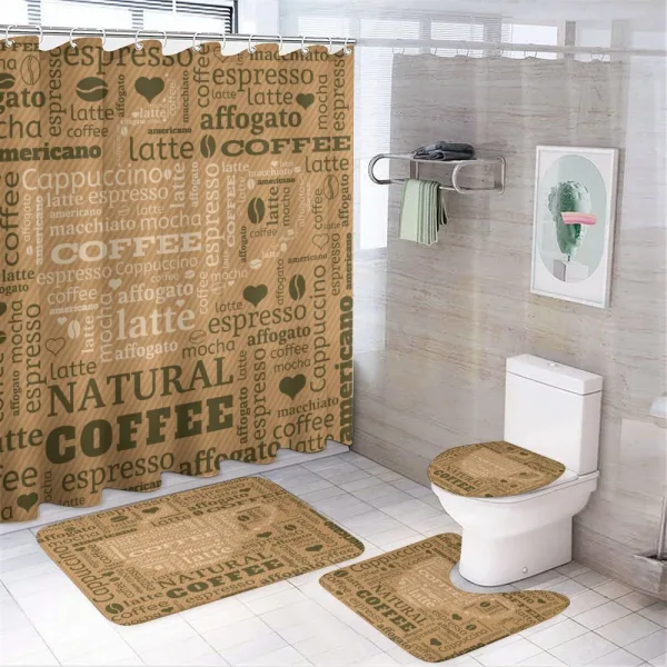 Hot Coffee Beverage on a shower curtain