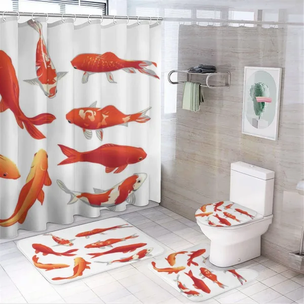 Koi Shoal Chinese Animal on a shower curtain