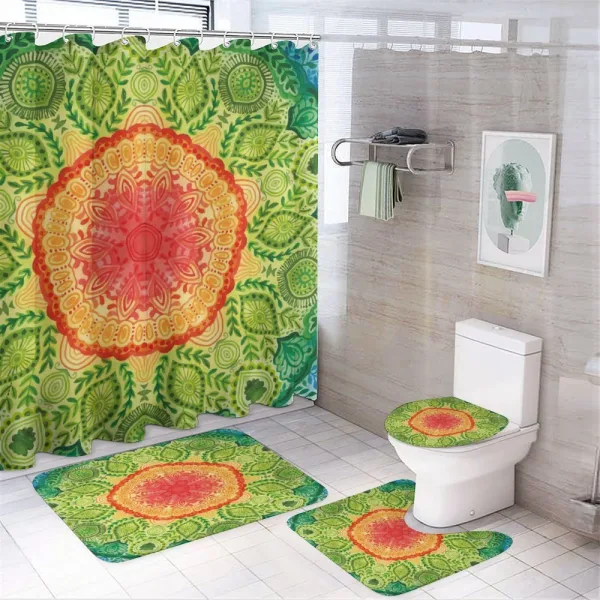 Lace Mandala Hippie Style on a shower curtain