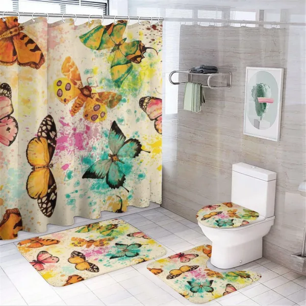 Murky Grungy Butterfly on a shower curtain