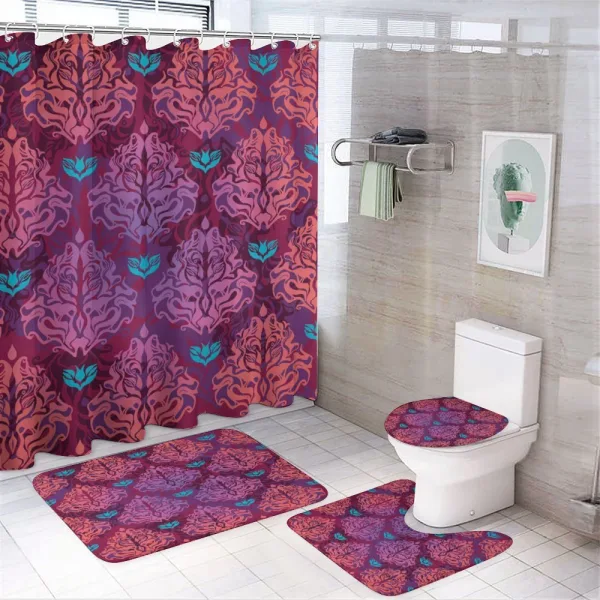 Natural Lilac Pattern on a shower curtain