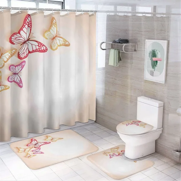 Paper Cut Image on a shower curtain