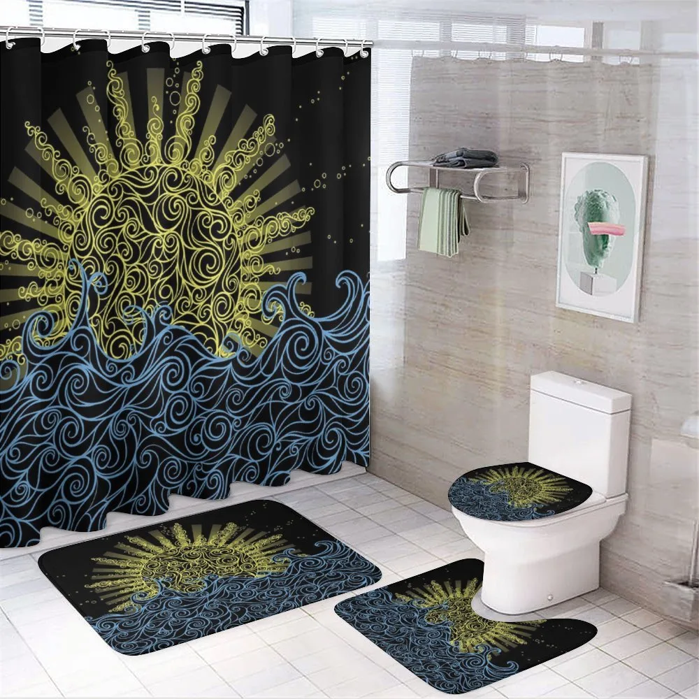 Wavy Ocean Summer Sky Motif — Your design