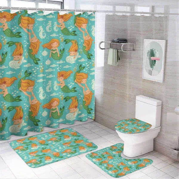 Cartoon Character Sea on a shower curtain
