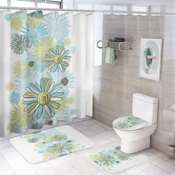 Chamomiles Wild Flower on a shower curtain
