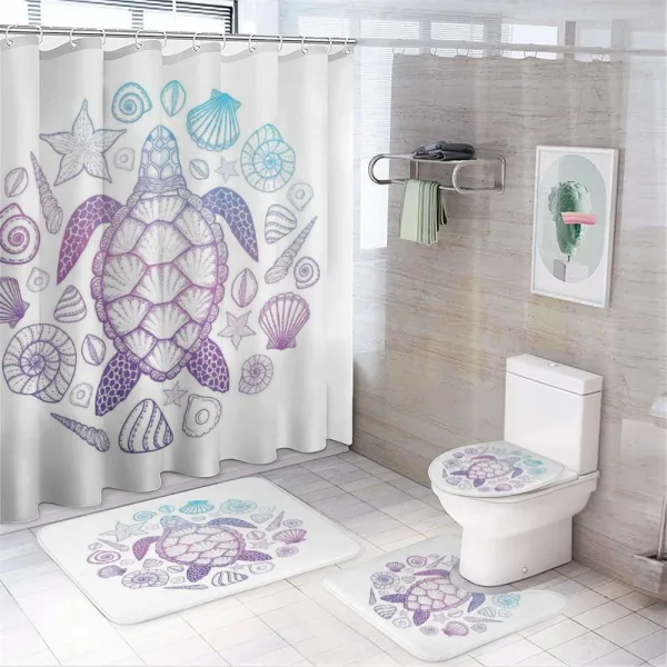 Colorful Marine Animals on a shower curtain