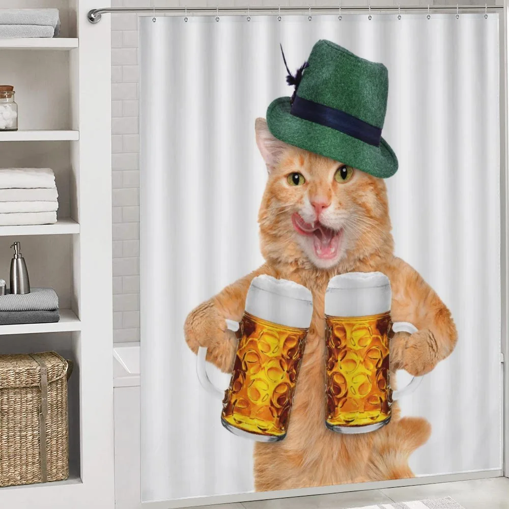 Cool Cat Hat Beer Mug Funny — Detail 4