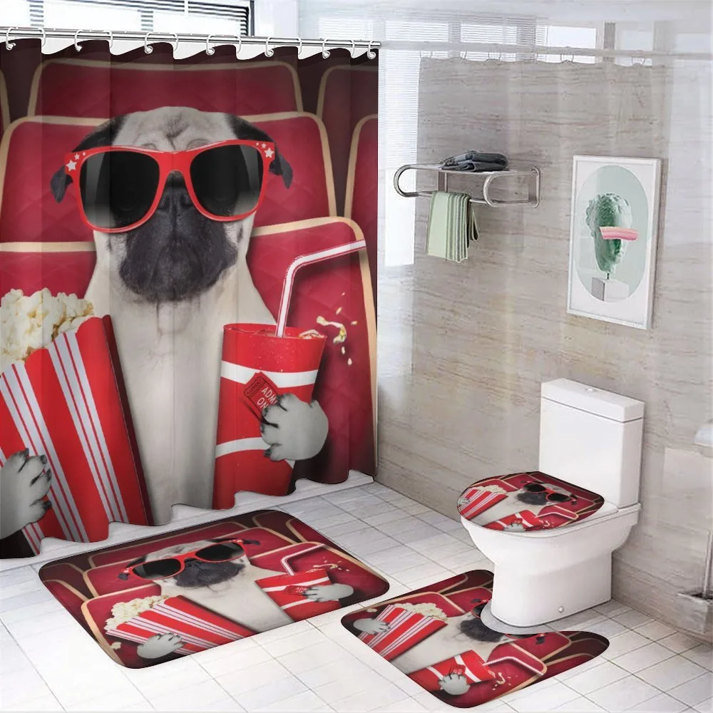 Dog Watching Movie Popcorn — Your design