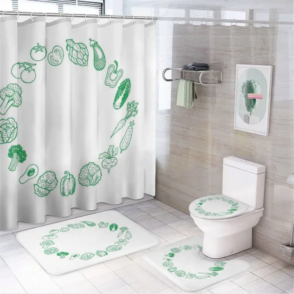 Eat More Organic on a shower curtain