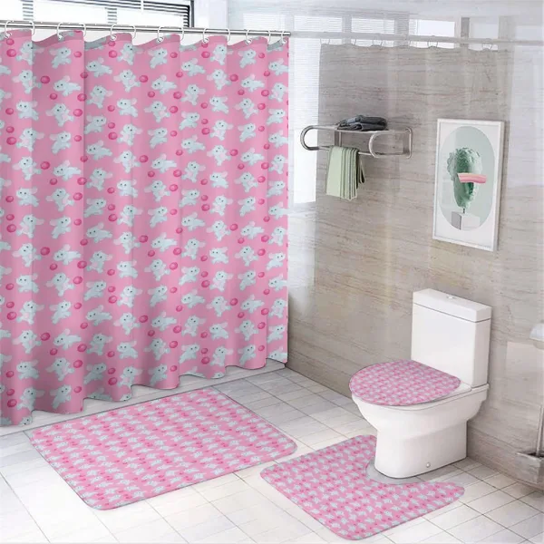 Girly Happy Animals on a shower curtain