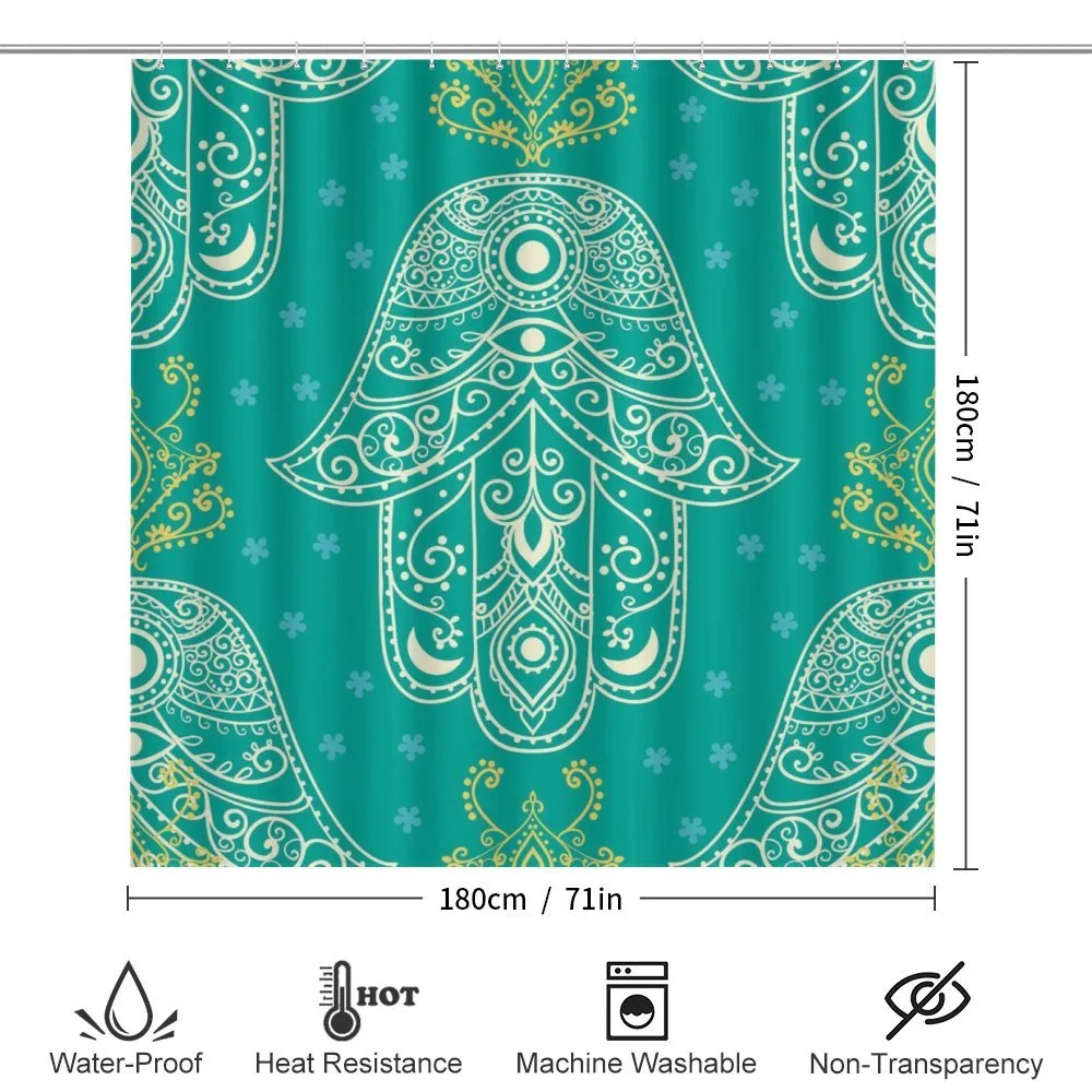 Hamsa Pattern Daisies — Detail 2