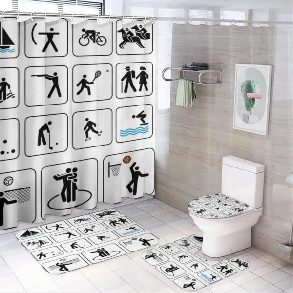 Horse Riding Sports on a shower curtain