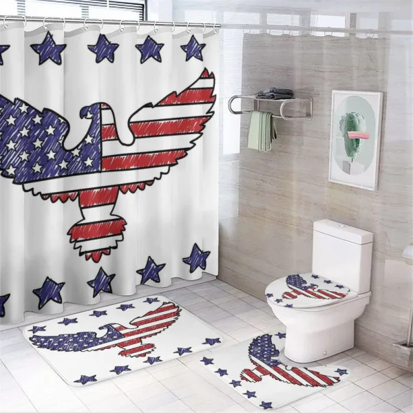 Patriotic Eagle on a shower curtain