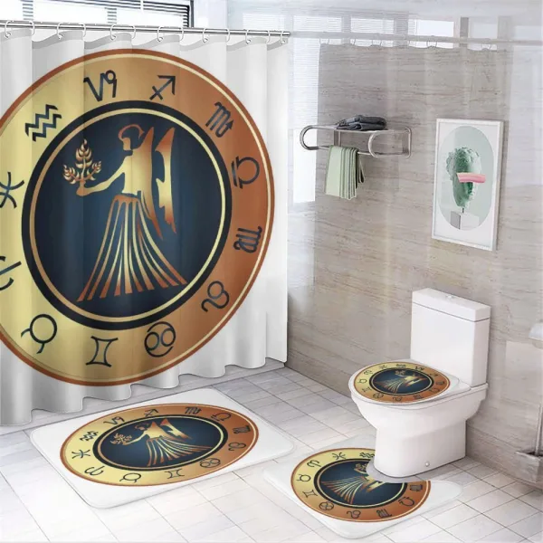 Signs Circle Woman on a shower curtain