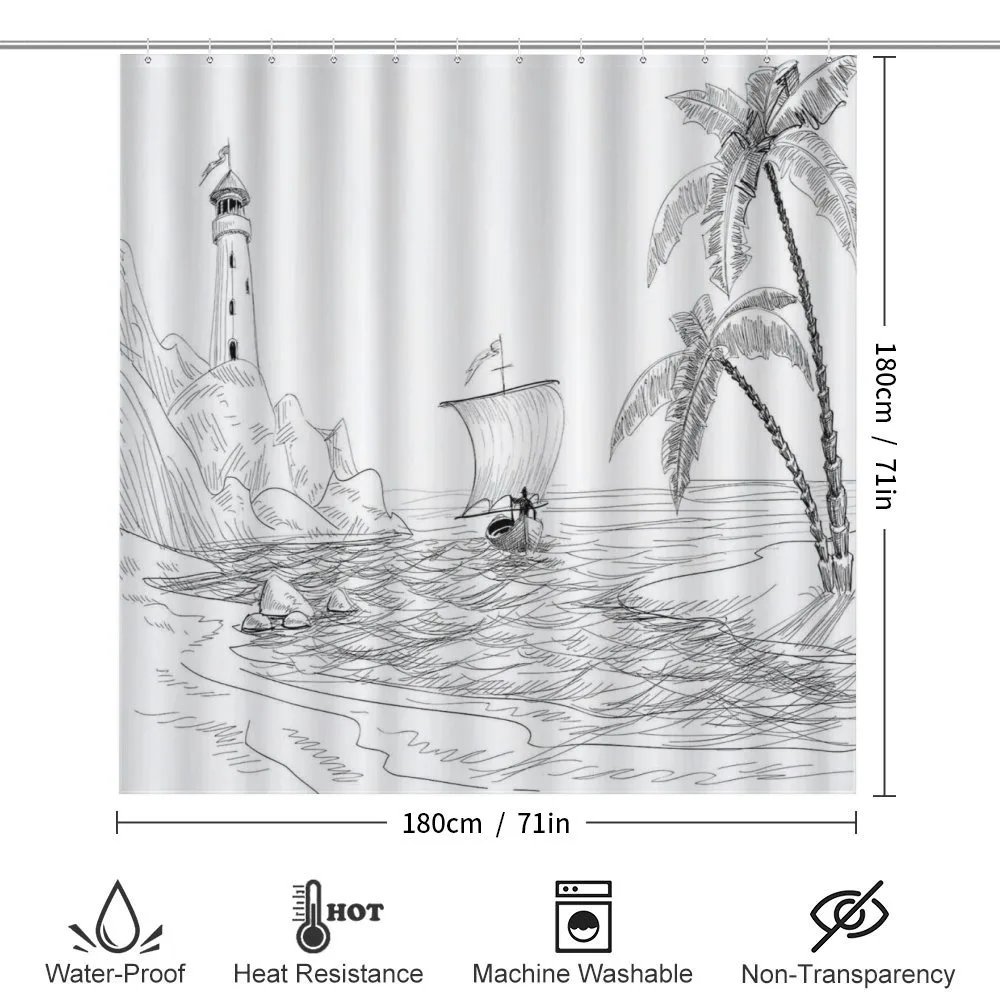 Sketch with Boat Palms — Detail 2