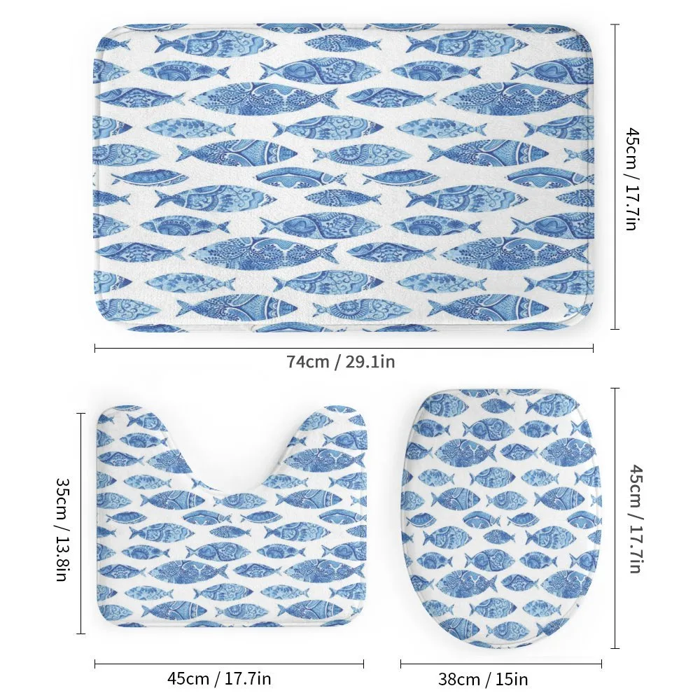 Watercolor Blue Patterns — Detail 1
