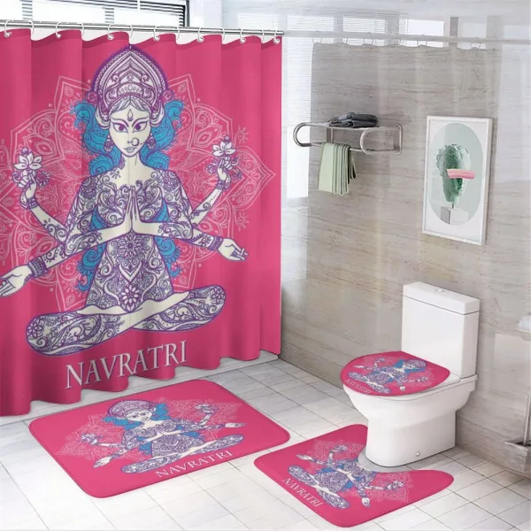 Yoga Mandala Girl on a shower curtain
