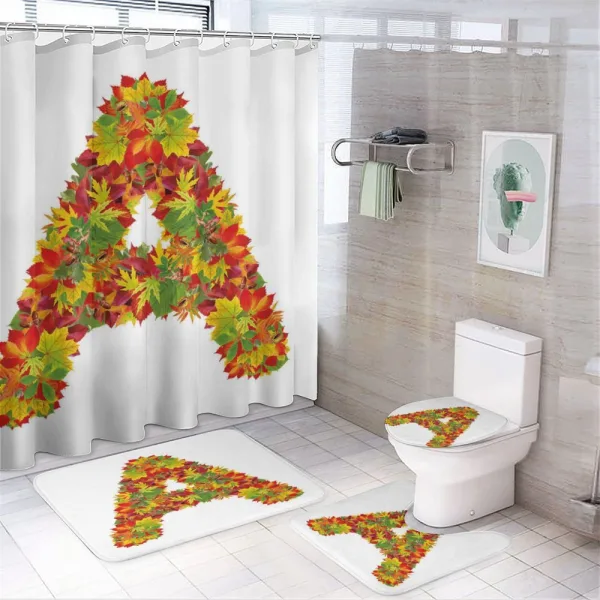 Autumn Themed Capital on a shower curtain
