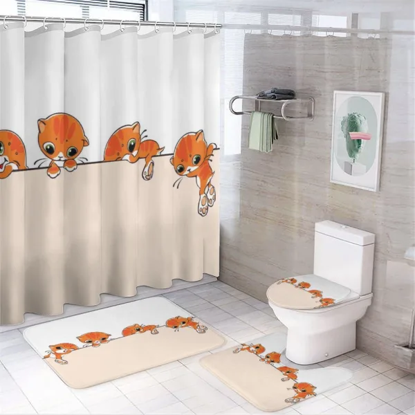 Banner with Little Kitties on a shower curtain