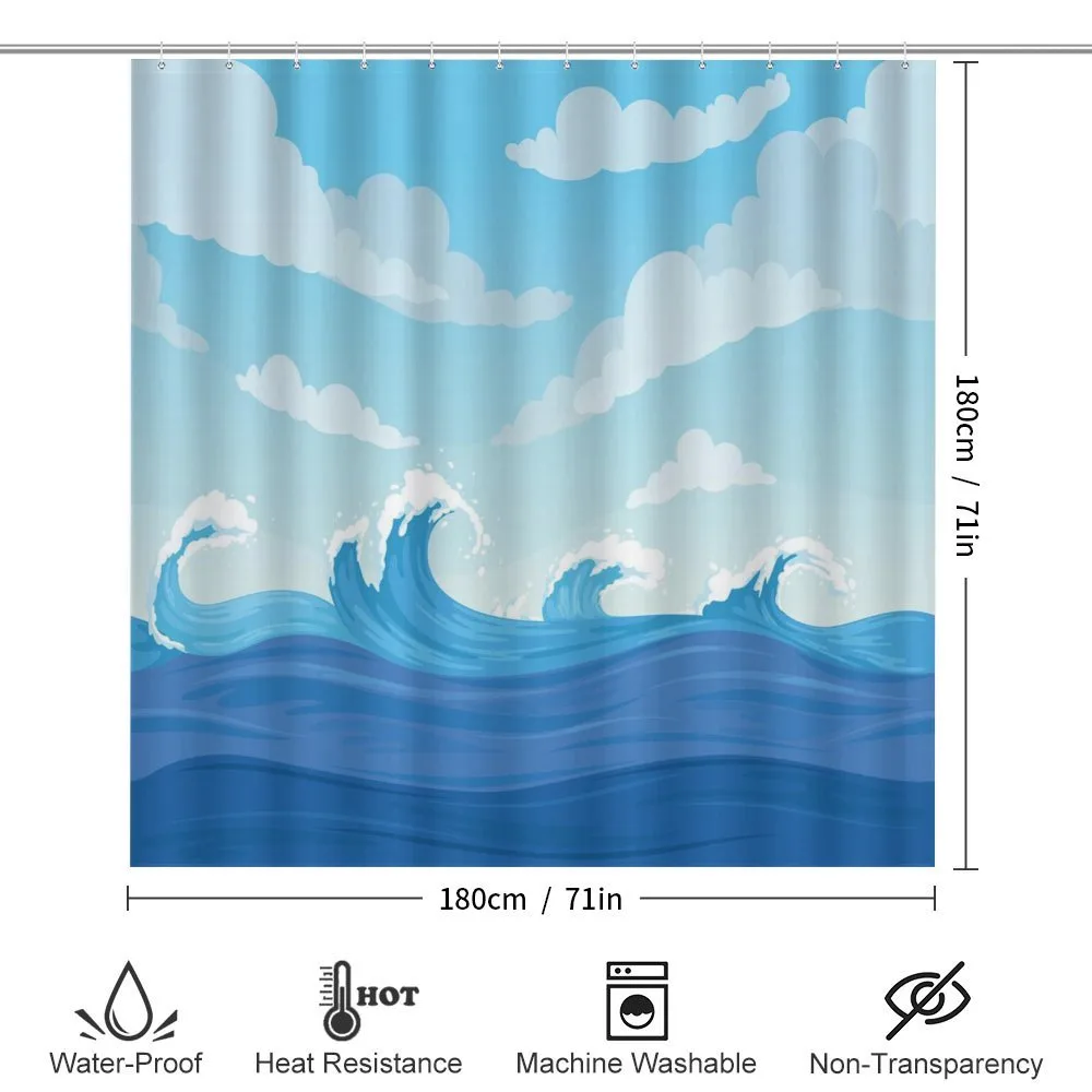 Blue Tones Ocean Illustration — Detail 2