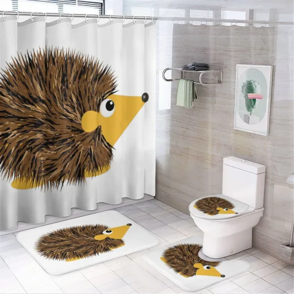 Cartoon Animal Smile on a shower curtain