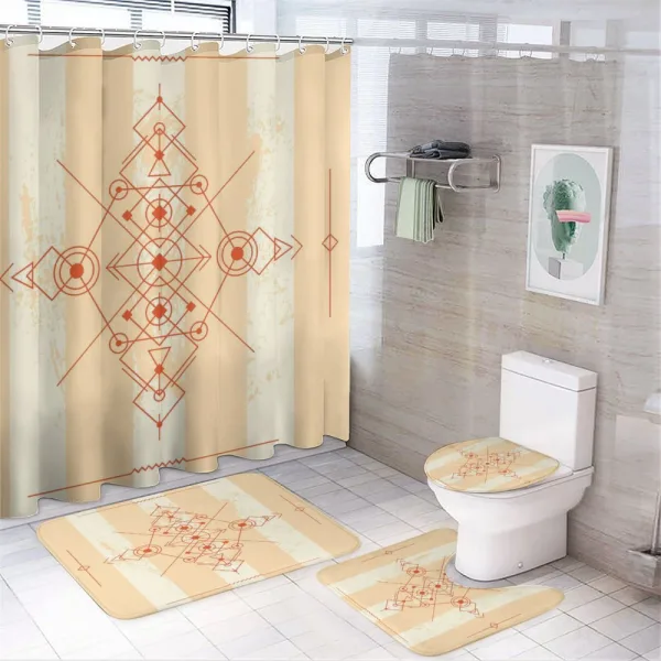 Circles Triangles on a shower curtain
