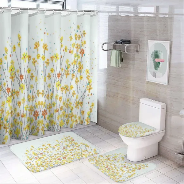 Daffodil Bloom Spring on a shower curtain