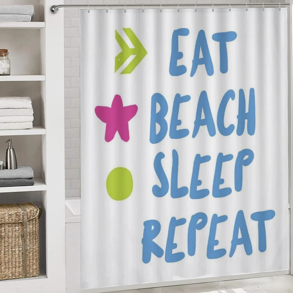 Eat Beach Sleep Repeat Text — Detail 4