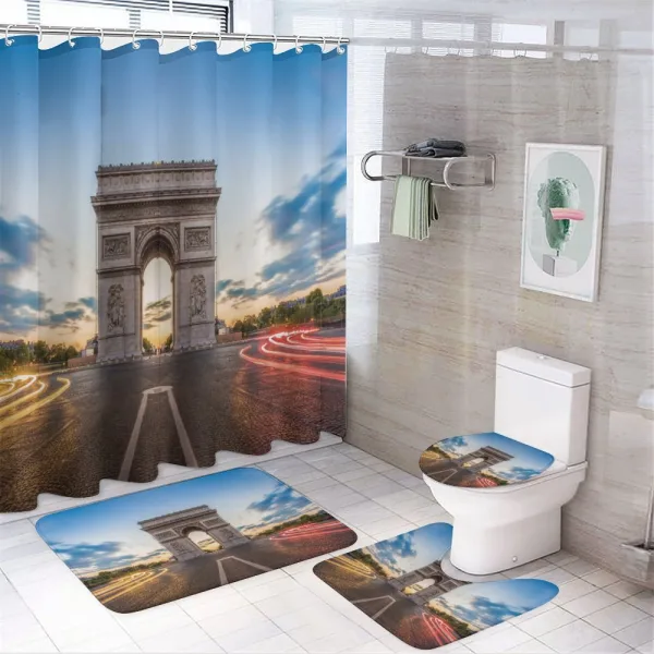 Famous Champs Elysees on a shower curtain