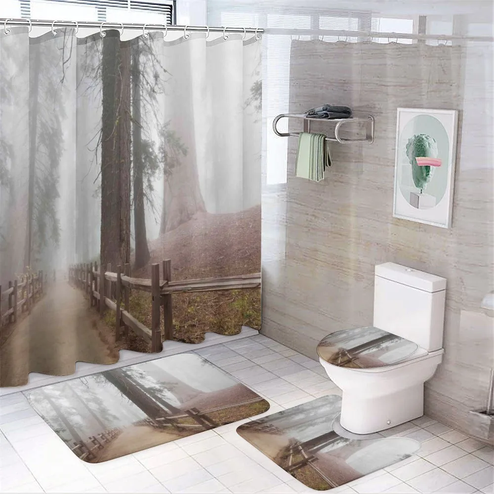 Forest in Foggy Morning — Your design