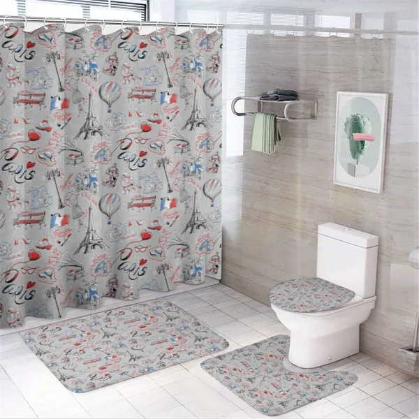 France City of Love on a shower curtain