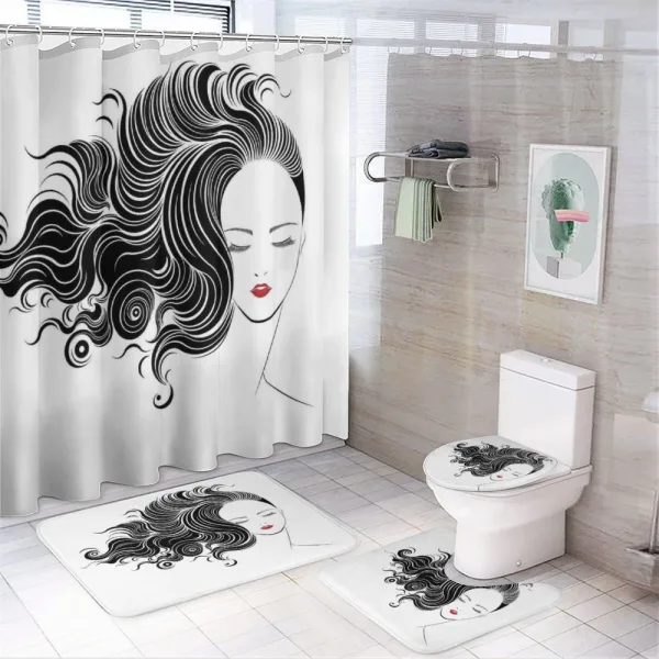 Minimalist Style Design on a shower curtain