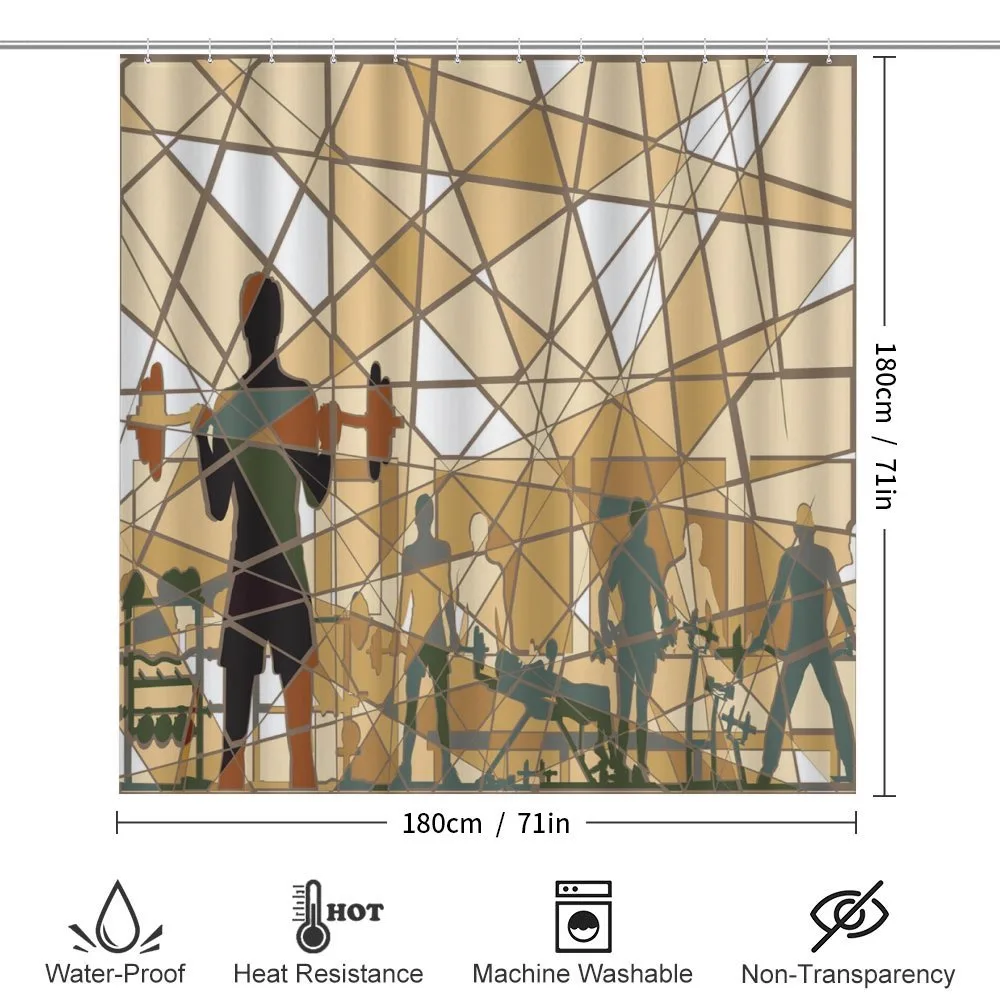 Mosaic People in Gym — Detail 2