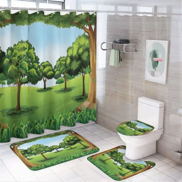 Nature Scene Summer on a shower curtain
