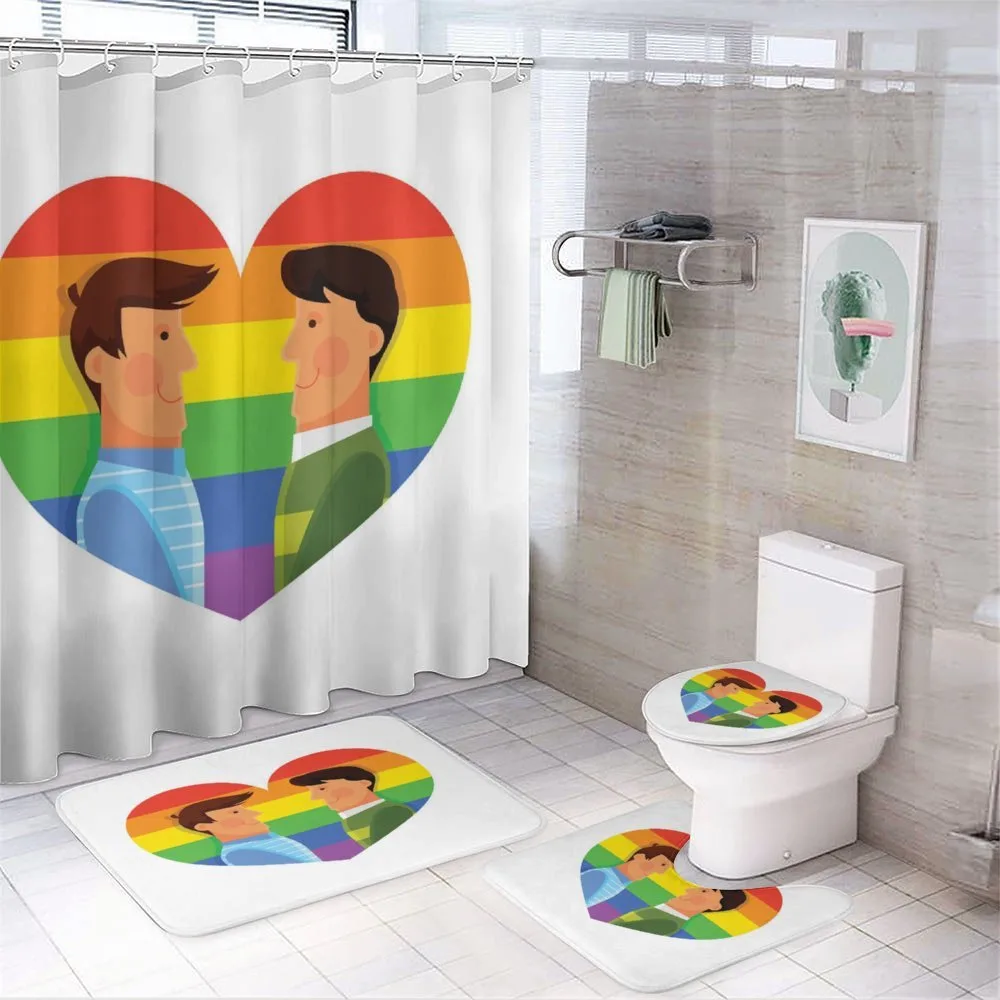 Smiling Men Gay Rainbow Flag — Your design