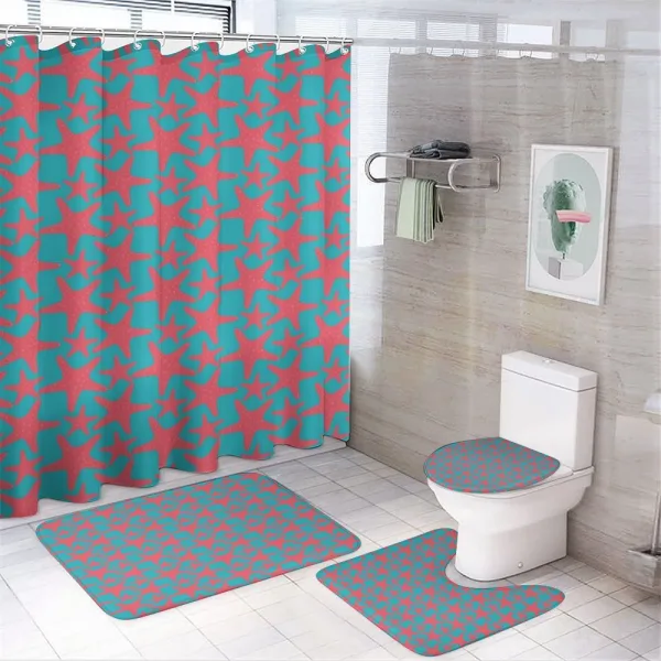 Starfishes Pattern on a shower curtain