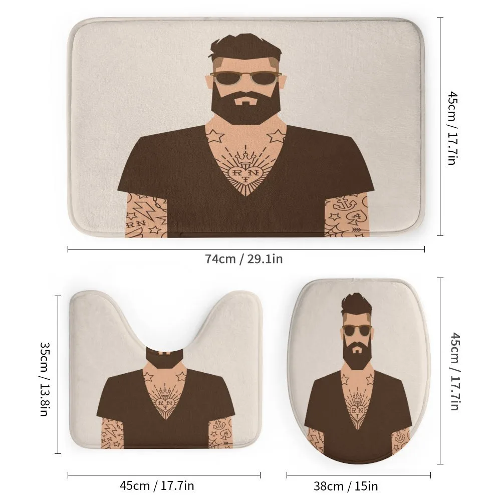 Tattooed Hipster Cartoon — Detail 1