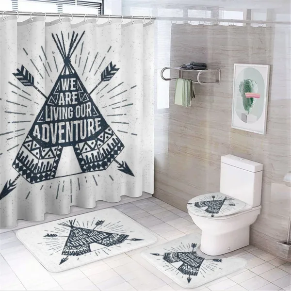 Teepee with Arrows on a shower curtain