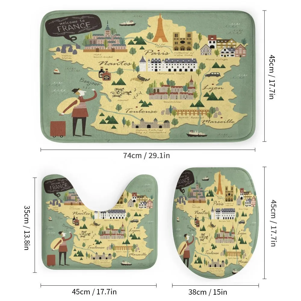 Travel Landmarks Map Doodle — Detail 1