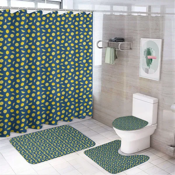 Vivid Sliced Citrus Graphic on a shower curtain
