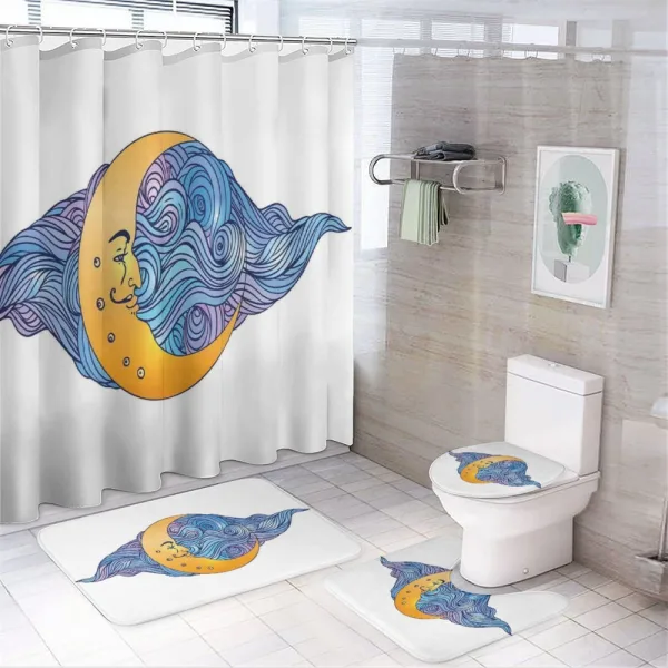 Antique Swirled Cloud on a shower curtain