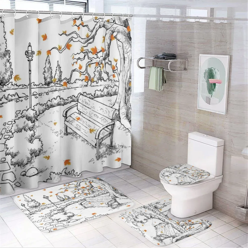 Autumn Park Tree Sketch — Your design