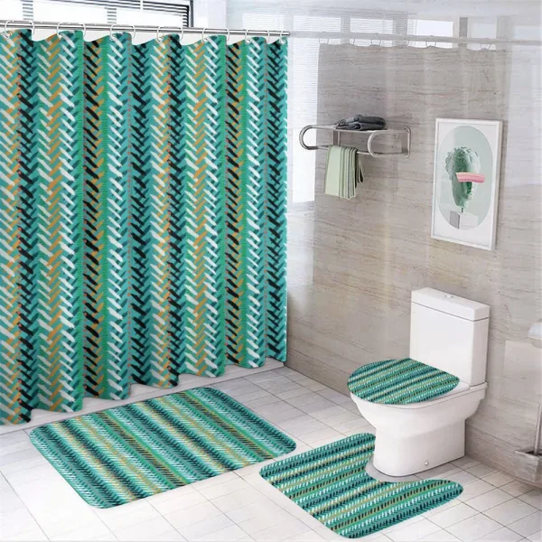 Brush Strokes and Dots on a shower curtain