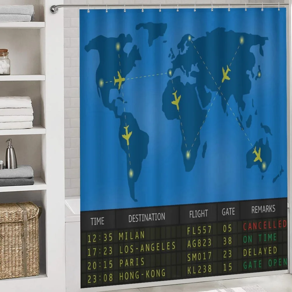 Departure Board World Map — Detail 4
