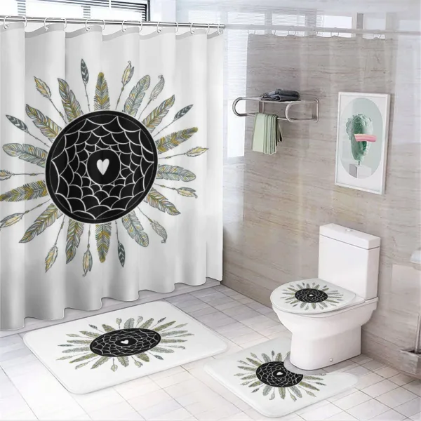 Dream Catcher with a Heart on a shower curtain