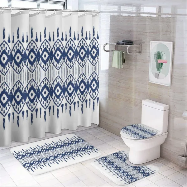 Eastern Borders on a shower curtain